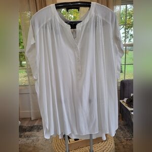 Rose+Olive Womens White Top Size 3X NWT